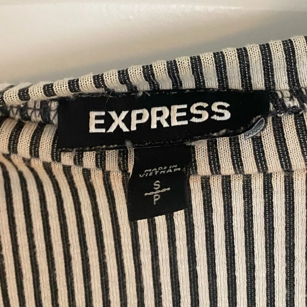 Express | Tops | Express Monochrome Striped Top | Poshmark